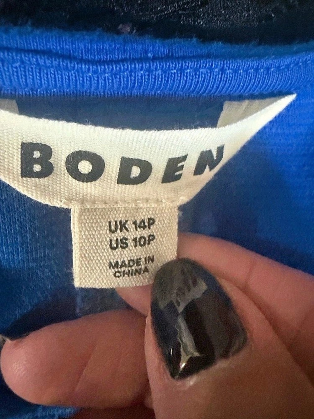 Boden Nia Ottoman Long Sleeve Dress Mini Dress Blue Size 10 - Picture 4 of 4